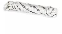 Шнур плетеный швартовый 10 мм, бел/черн, 1500 кг, 9 м