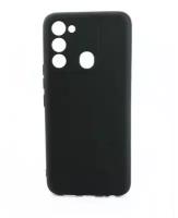 Чехол силиконовый матовый для Tecno Spark 8C / TECNO Spark Go 2022, с защитой камеры, черный