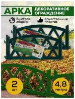 Ограждение для сада 2,4 метра Арка ( Цвет Зеленый) 2 комплекта