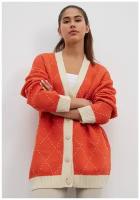 Кардиган "Ромб" KIVI CLOTHING, оранжевый, размер 40-46