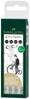 Линер Faber Castell Набор капиллярных ручек ECCO PIGMENT, 0.1/0.3/0.5/0.7 мм