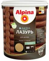 Защитная лазурь для дерева Alpina Аква, 2,5 л, орех