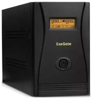 Источник бесперебойного питания Exegate SpecialPro Smart LLB-1600. LCD. AVR.4SH. USB 1600VA Черный