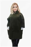Кашемировые пальто BGT Пальто женское кашемировое драповое. Разм.48, зеленый