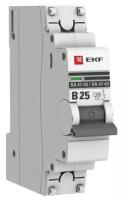Автоматический выключатель Ekf 1п B 25А 4.5кА ВА 47-63 PROxima, mcb4763-1-25B-pro