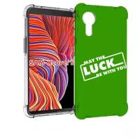 Чехол MyPads Luck green для Samsung Galaxy Xcover 5 задняя-панель-накладка-бампер