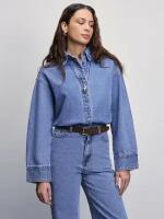 Рубашка Zarina, размер XS (RU 42)/170, голубой индиго