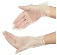 Wally Plastic, Перчатки одноразовые, виниловые, для хозяйственных работ и общепита, прозрачный, 100 шт, L