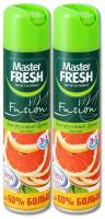 Освежитель воздуха аэрозольный MASTER FRESH Цитрусовый фреш, 300 мл, 2 шт