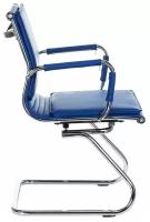 Бюрократ CH-993-Low-V/blue, Кресло на полозьях, синяя иск.кожа