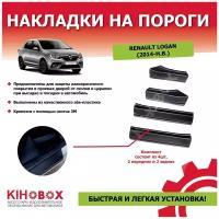 Накладки на пороги Рено Логан 2 (2014-н. в.) - Tolplastik АРТ 5502602