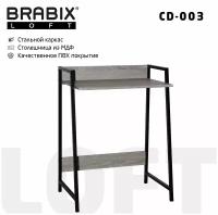 Стол на металлокаркасе BRABIX "LOFT CD-003", 640х420х840 мм, цвет дуб антик, 641216 В комплекте: 1шт