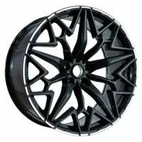 Колесный диск 10*22 5*112 ET30 66,6 Khomen Wheels ZEUS 2202 Black Matt MR (X5/X6/X7/Cullinan)