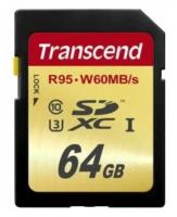 Карта памяти Transcend 64GB SDXC Class 10 UHS Class 3