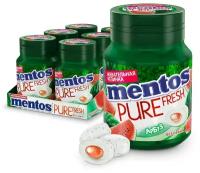 Жевательная резинка Mentos Pure Fresh вкус Арбуз, 6 шт по 54 г