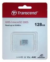 Карта памяти Transcend micro SDXC 128Gb 300S UHS-I U3 V30 A1 (100/40 Mb/s)