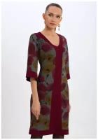 Платье футляр женское Рейна МадаМ Т с цветочным принтом 54 размера
