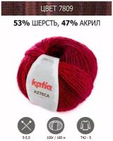 Пряжа для рукоделия Katia Azteca 53% шерсть 47% акрил, для вязания крючком и спицами