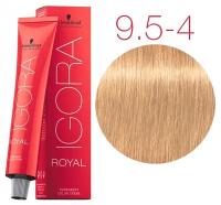 Schwarzkopf Professional Igora Royal - Шварцкопф Игора Роял Стойкая крем-краска для волос, 60 мл - Роял 9,5-4 Светлый блондин пастельный бежевый