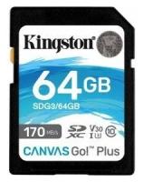 Карта памяти 64Gb Kingston SDXC Class 10 (SDG3/64GB)