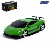 Машина металлическая ТероПром 3098593 LAMBORGHINI GALLARDO LP 570-4 SUPERLEGGERA, 1:64, цвет зелёный