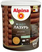 Alpina Аква лазурь для дерева, 3 кг, 2.5 л, тик