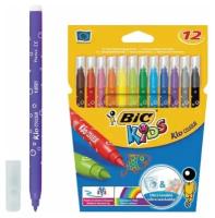 Фломастеры BIC "Kid Couleur" 12 цветов суперсмываемые вентилируемый колпачок европодвес, 2 шт