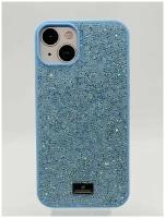 Чехол Swarovski для iPhone 14 (2022) голубой