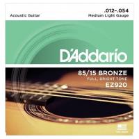 Струны для акустической гитары 12-54 D'ADDARIO EZ920