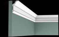 Карниз потолочный 35x60 мм плинтус для натяжного потолка Orac Decor CX 141-2 метра под покраску дюрополимер