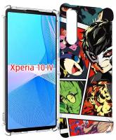 Чехол MyPads Persona 5 art для Sony Xperia 10 IV (10-4) задняя-панель-накладка-бампер