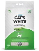 Наполнитель комкующийся Cat's White Aloe Vera с ароматом алоэ вера для кошачьего туалета (10л)