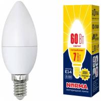 светодиодная лампа свеча Белый теплый 7W UL-00003796 LED-C37-7W/WW/E14/FR/NR Norma Volpe