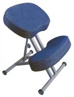 Эргономичный коленный стул "олимп" СК-1-2 (толстые сидения) Синяя птица на серой раме
