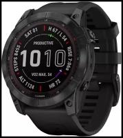 Умные часы Garmin Fenix 7X Sapphire Solar 51 мм GPS Global, черный