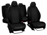 Чехлы на сиденья из Жаккарда К-1 для Chevrolet Lacetti; (Авточехлы для Шевроле Лачетти) черный; Экокожа+Жаккард
