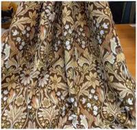 Ткань гобелен интерьерная "Гелиант коричневый"/мебельная/для штор/покрывал/гобеленовая, пл. 380 г/м2, ш-160 см, на отрез, цена за пог. метр