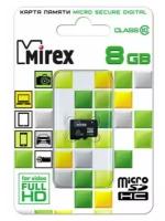 Карта памяти microSDHC Mirex 8 Гб класс 10