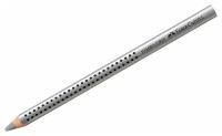 Карандаш Faber-Castell "Jumbo Grip" серебряный металлик, 12 шт