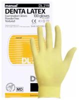 Перчатки смотровые Manual DL 219 Denta Latex, размер: XL, 50 пар (100 шт), цвет: натуральный
