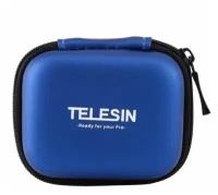 Синий мини-кейс Telesin для экшен камер GoPro, Xiaomi YI, SJCAM (31 x 26 x 18 мм)