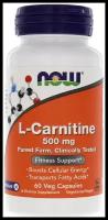 NOW - L-Carnitine / L-Карнитин 500 мг. 60 капсул