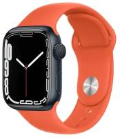 Ремешок для Apple Watch 42/44/45/49 mm силиконовый, оранжевый