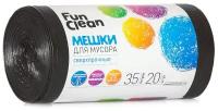 Fun Clean 15133 Мешки для мусора “Сверхпрочные” /35л*20шт/, черные, ролик, 3 упаковки