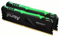 Модуль памяти DDR4 16GB (2*8GB) Kingston FURY KF432C16BBAK2/16 Beast RGB 3200MHz CL16 1RX8 1.35V 288-pin 8Gbit