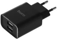 Сетевое зар./устр. Buro BUWE1 10.5W 2.1A 2xUSB универсальное черный (BUWE10S200BK)