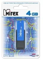 Флешка Mirex City Blue 4 Гб usb 2.0 Flash Drive - синий