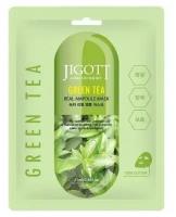 Тканевая маска с экстрактом зеленого чая Jigott Green Tea Real Ampoule Mask