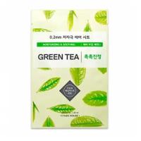 Etude House 0.2 Air Mask Green Tea Moisturizing & Soothing (Маска для лица тканевая с экстрактом зеленого чая), 20 мл