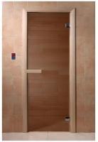 Стеклянная дверь Дорвуд бронза, универсальная, 1735х620 мм, 1800х700 мм, коробка в комплекте, цвет: бронза